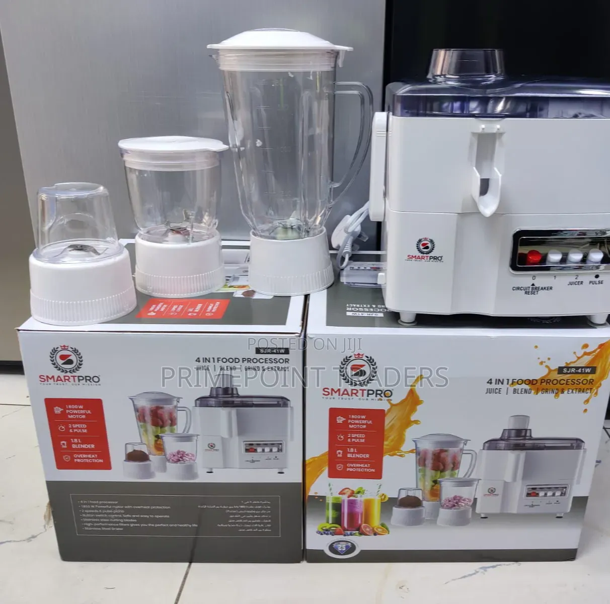 Smartpro 4-in-1 Juicer & Blender 1.8L Capacity With Overheat Protectio