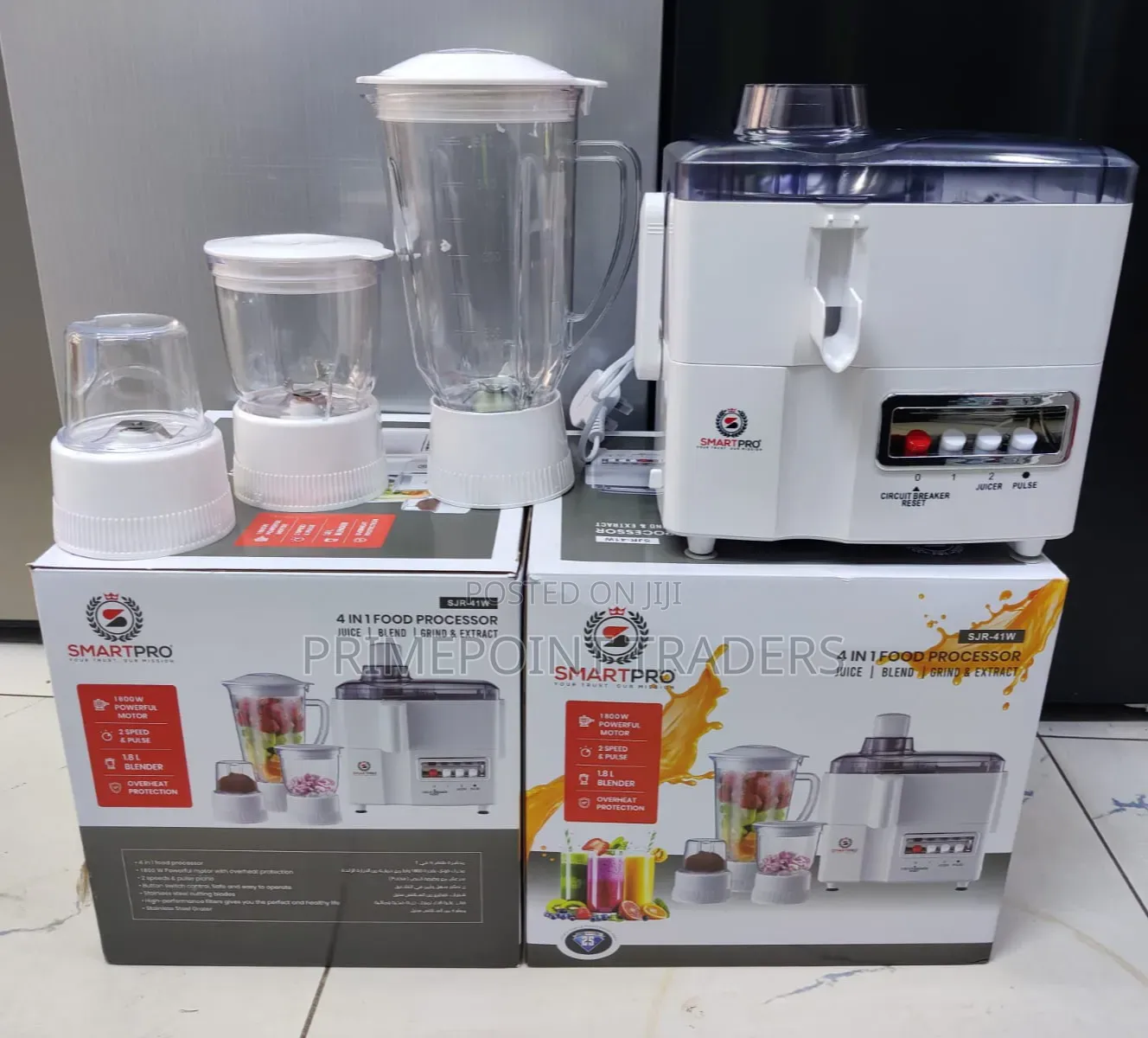 Smartpro 4-in-1 Juicer & Blender 1.8L Capacity With Overheat Protectio