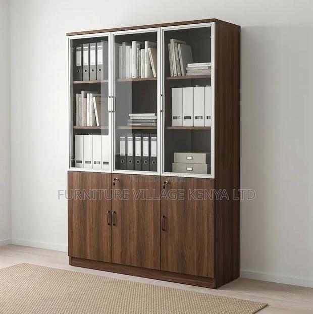 Office Cabinet; 3 Door Lockable Office Executive Storage Cabinet