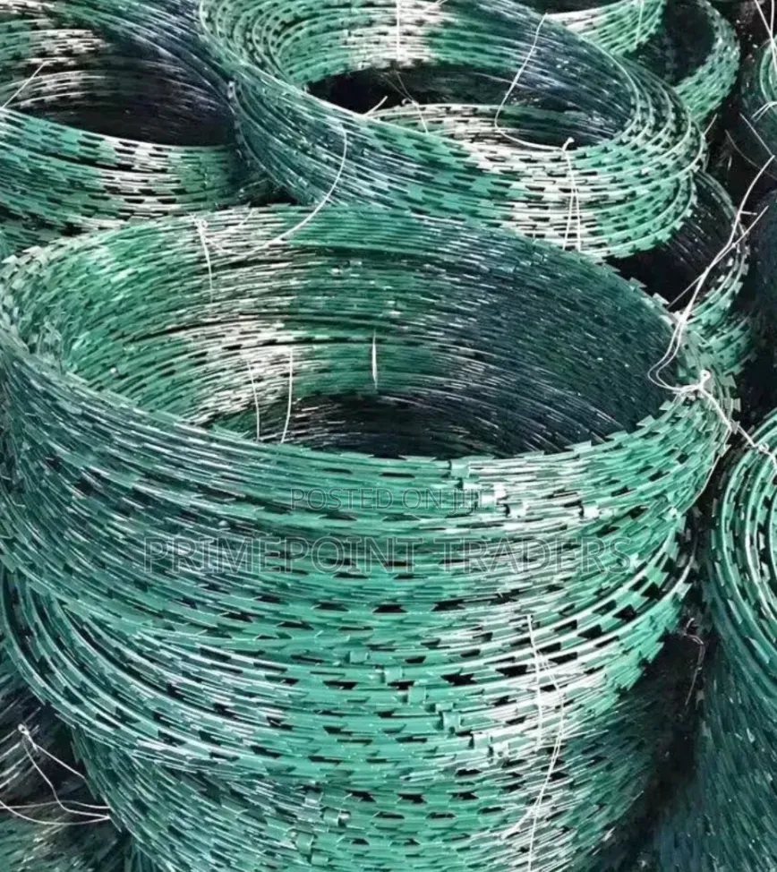Galvanised Green 10M Razor Wire – Strong & Weather Resistant