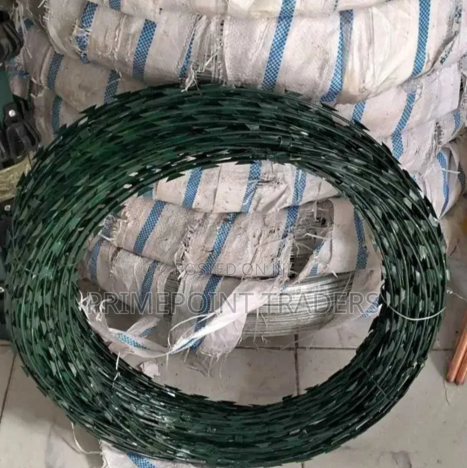 Green Galvanised 10M Razor Wire – Heavy-Duty Perimeter Protection