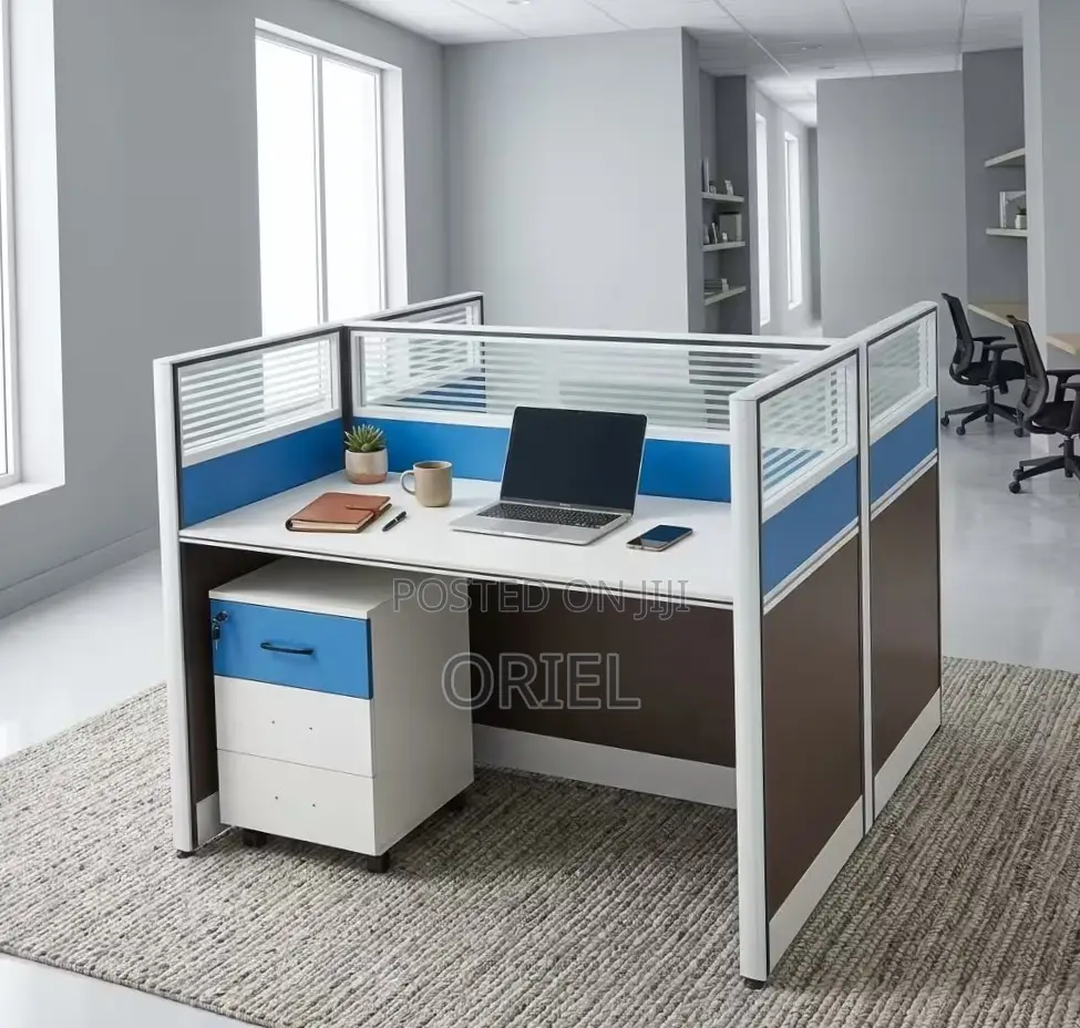 2-Seater Office Workstation : Brown Office Workstation