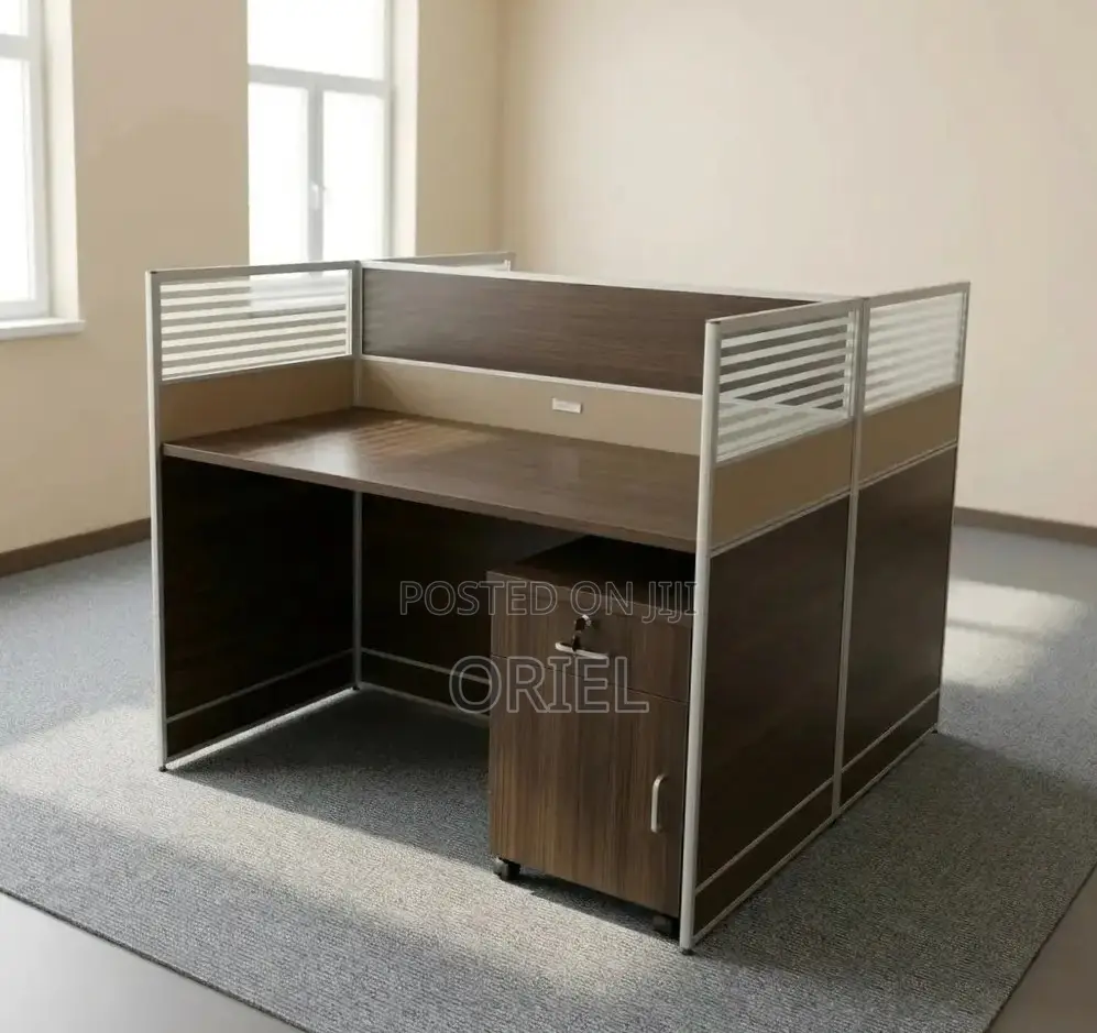 2-Seater Office Workstation : Brown Office Workstation
