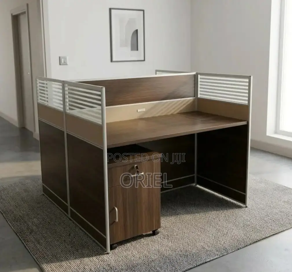 2-Seater Office Workstation : Brown Office Workstation
