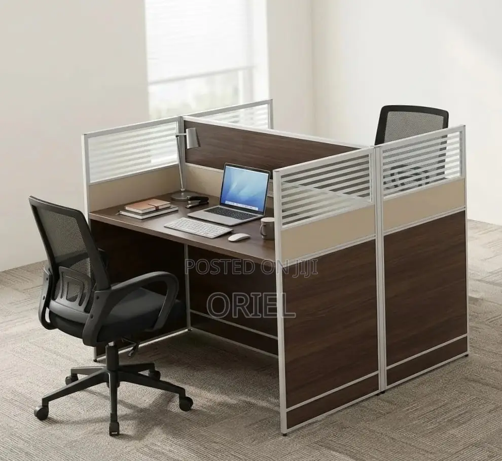 2-Seater Office Workstation : Brown Office Workstation