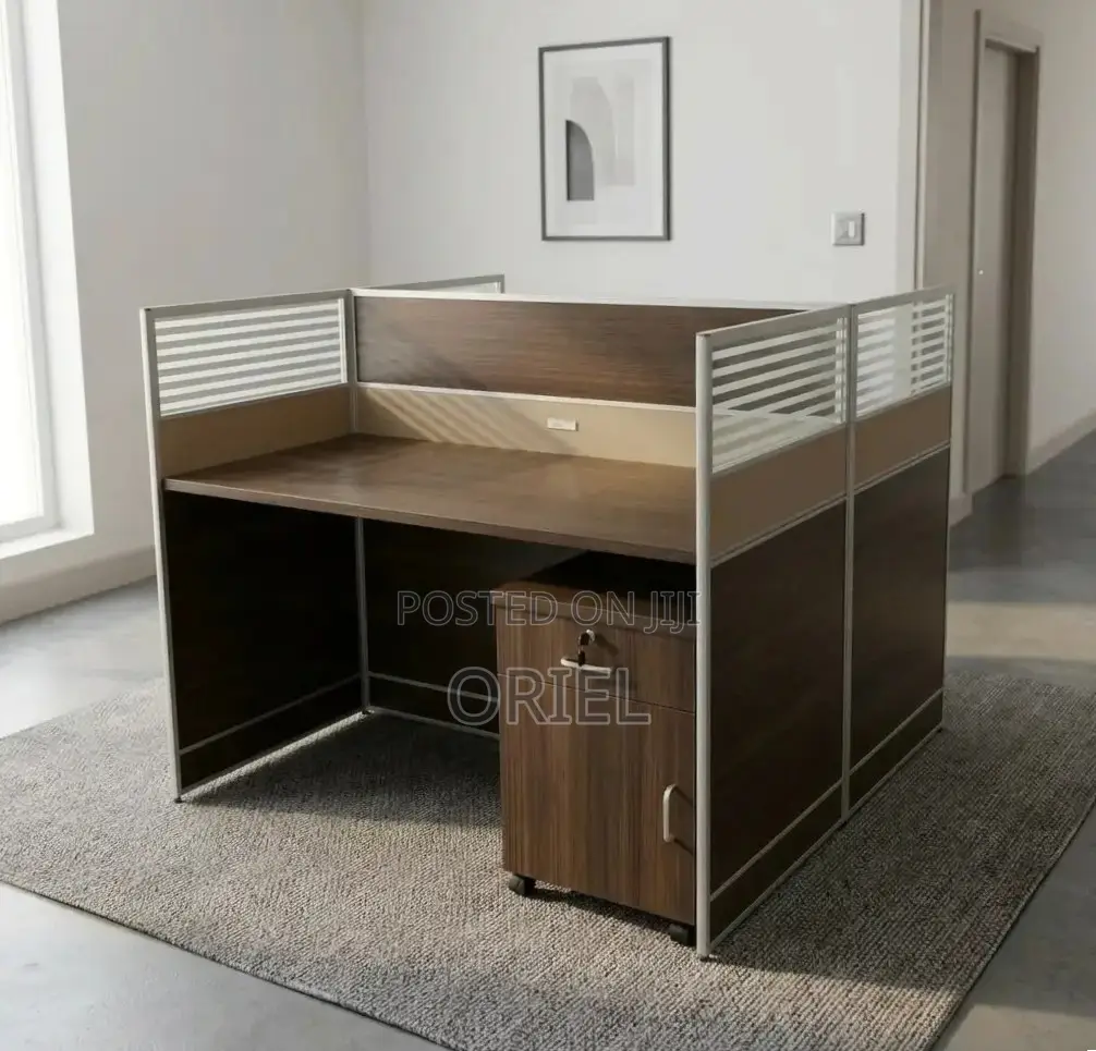 2-Seater Office Workstation : Brown Office Workstation