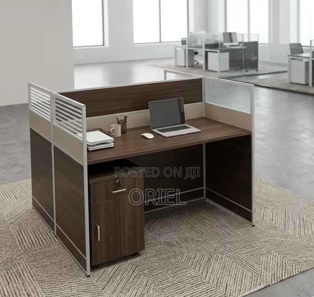 2-Seater Office Workstation : Brown Office Workstation