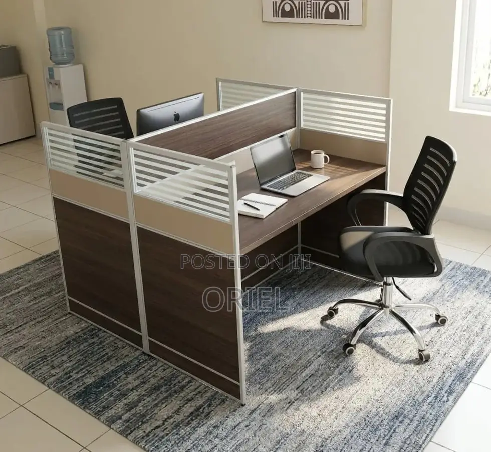 2-Seater Office Workstation : Brown Office Workstation