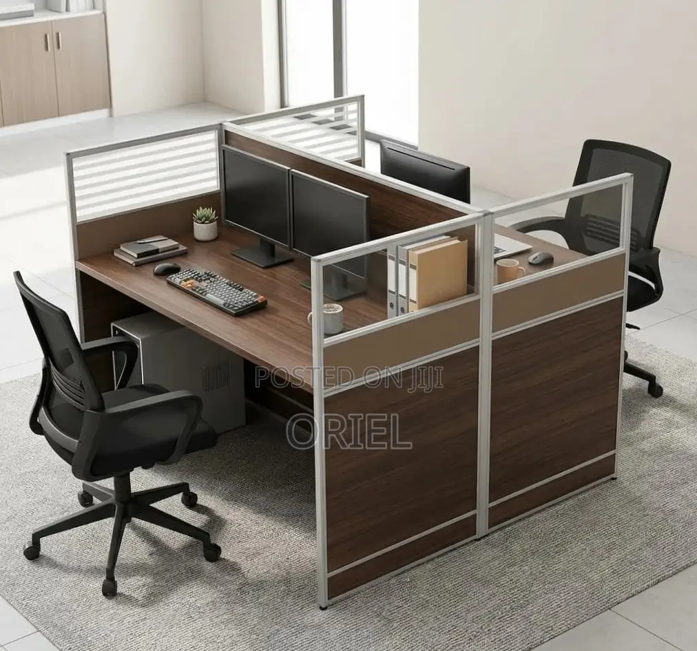 2-Seater Office Workstation : Brown Office Workstation