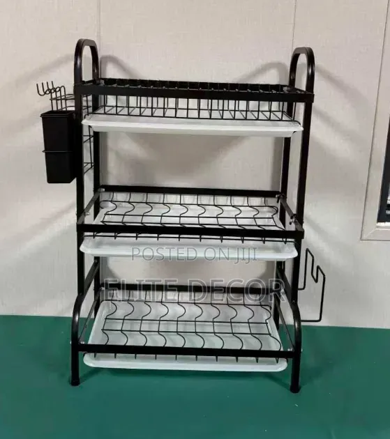 Executive Carbon Black Advanced 3 Layer Dish Rack