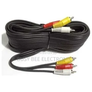 Heavy Duty Long AV Audio Video Cable 3RCA