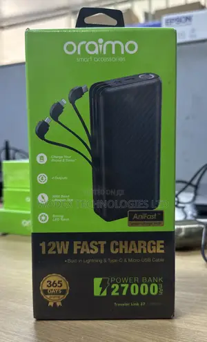 Oraimo Traveler Link 27 27000mAh 12W Fast Charging Power Bank