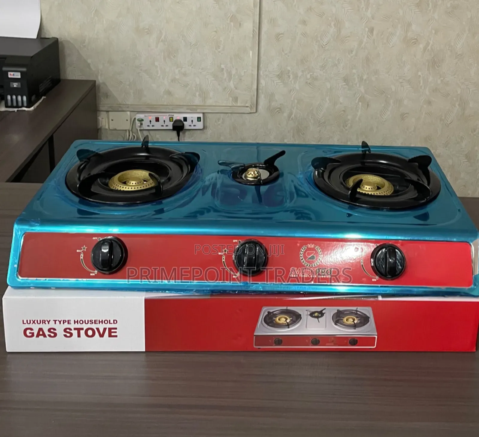 Smartpro 3-Burner Stainless Steel Gas Cooker – Powerful & Durable