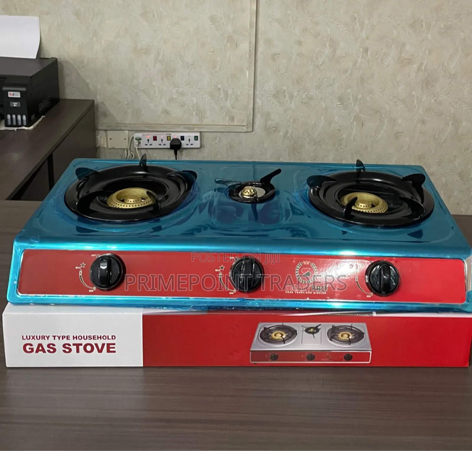Smartpro 3-Burner Stainless Steel Gas Cooker – Powerful & Durable