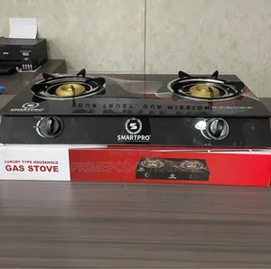 Smartpro 2-Burner Glass Gas Stove – Compact & Convenient