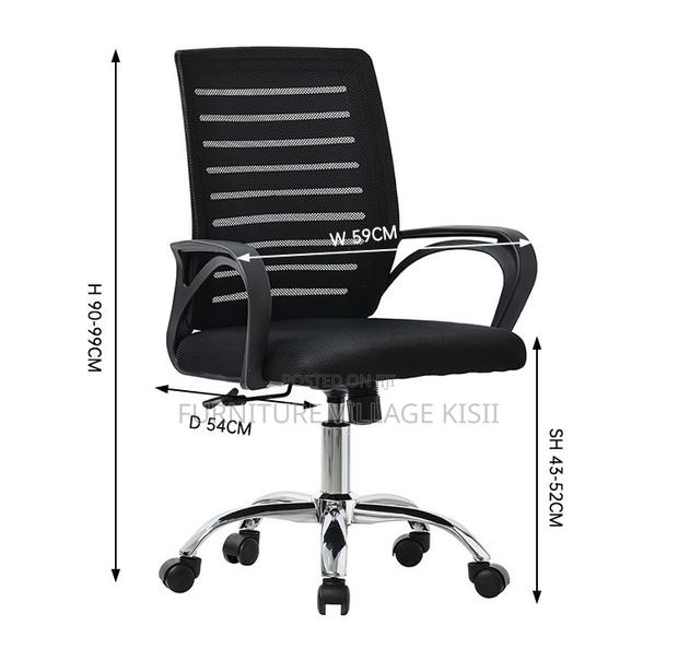 Office Chair; Ergonomic Black Mesh Task Chair - thumbnail 5
