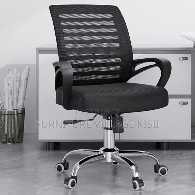 Office Chair; Ergonomic Black Mesh Task Chair