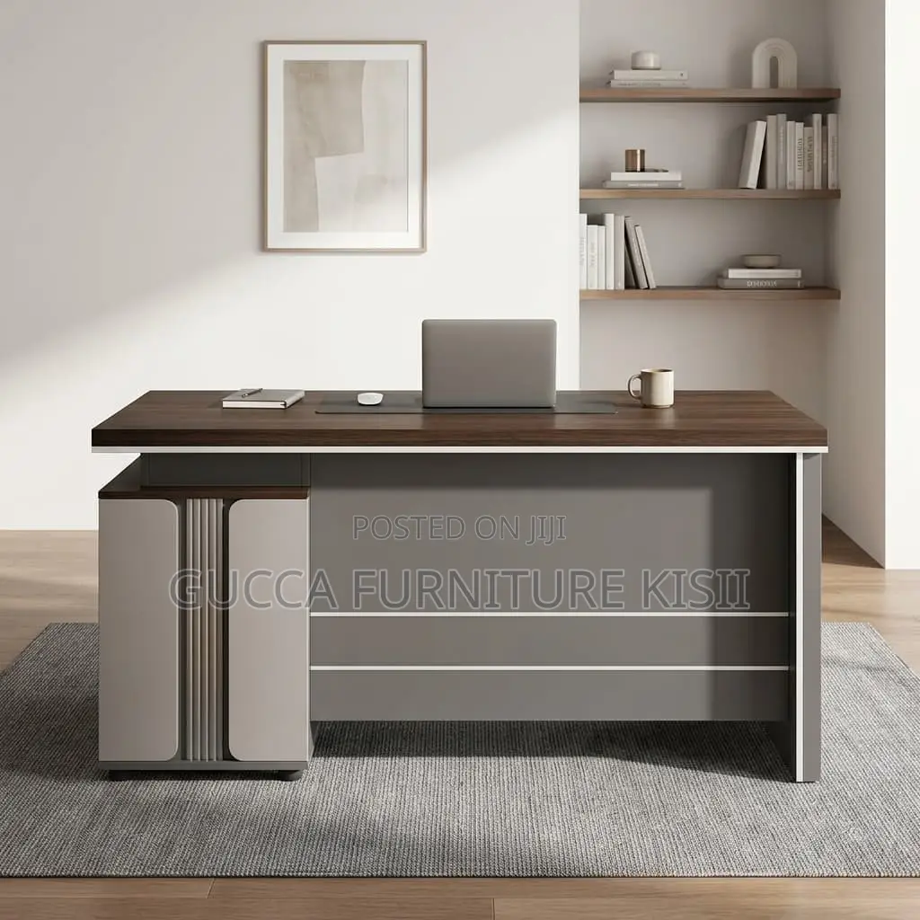 Office Desk; 1200MM Executive Office Desk With Fixed Drawers
