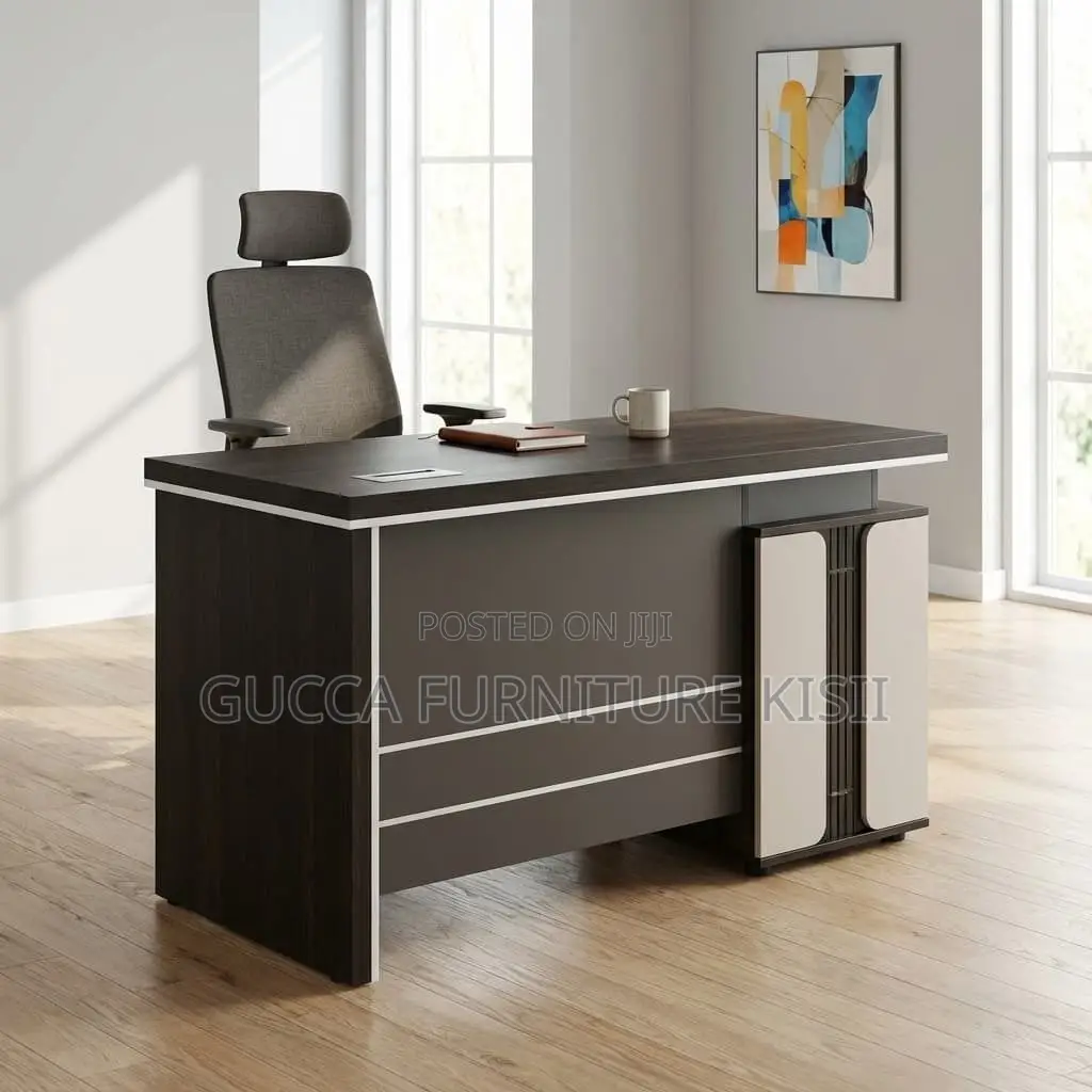 Office Desk; 1200MM Executive Office Desk With Fixed Drawers