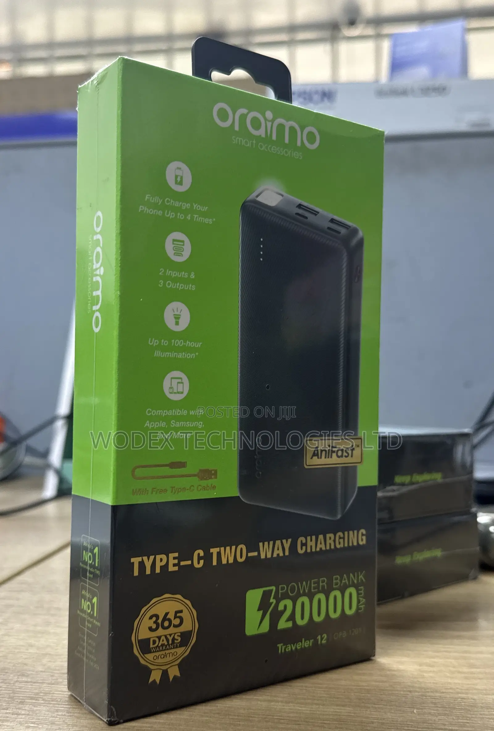 Oraimo Traveler 12 20,000mAh Power Bank (OPB-1201)