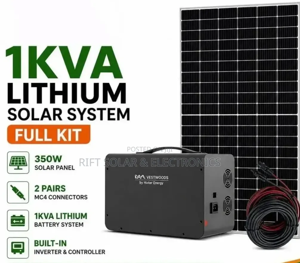 350 Watts Solar - 1kwh - 500 Watts Lithium Portable Power Plus Cable