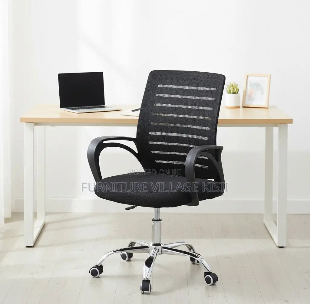 Office Chair; Ergonomic Black Mesh Task Chair