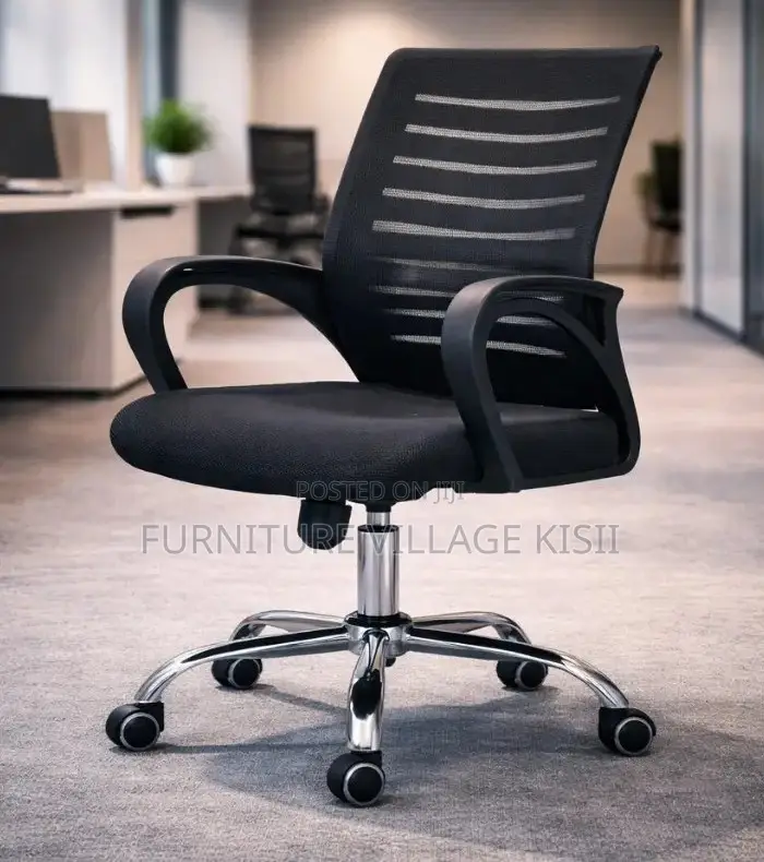 Office Chair; Ergonomic Black Mesh Task Chair