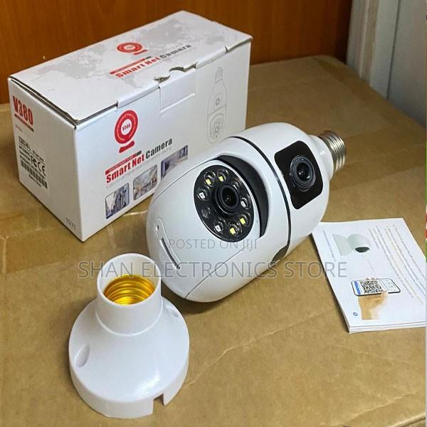 V380 Pro Dual Camera Lens 360 PTZ Smart Bulb CCTV WiFi Camera