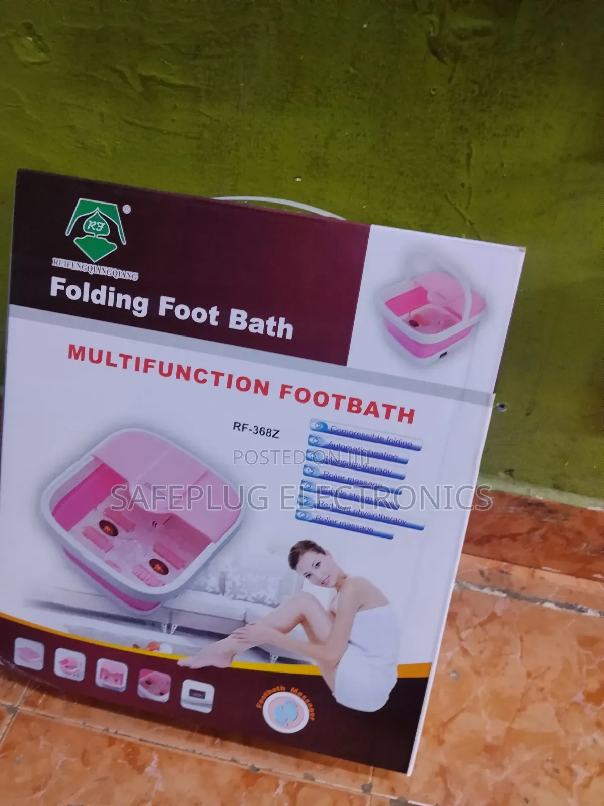 Foot Spa Bath – Folding Foot Massager With Heat & Rollers