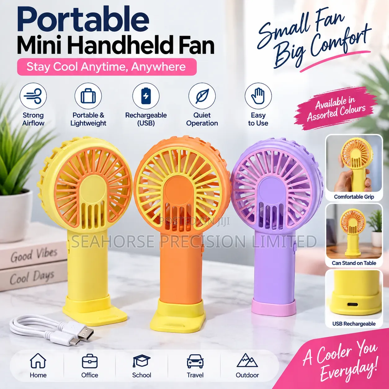 Portable Mini Handheld Fan – Jiji Description