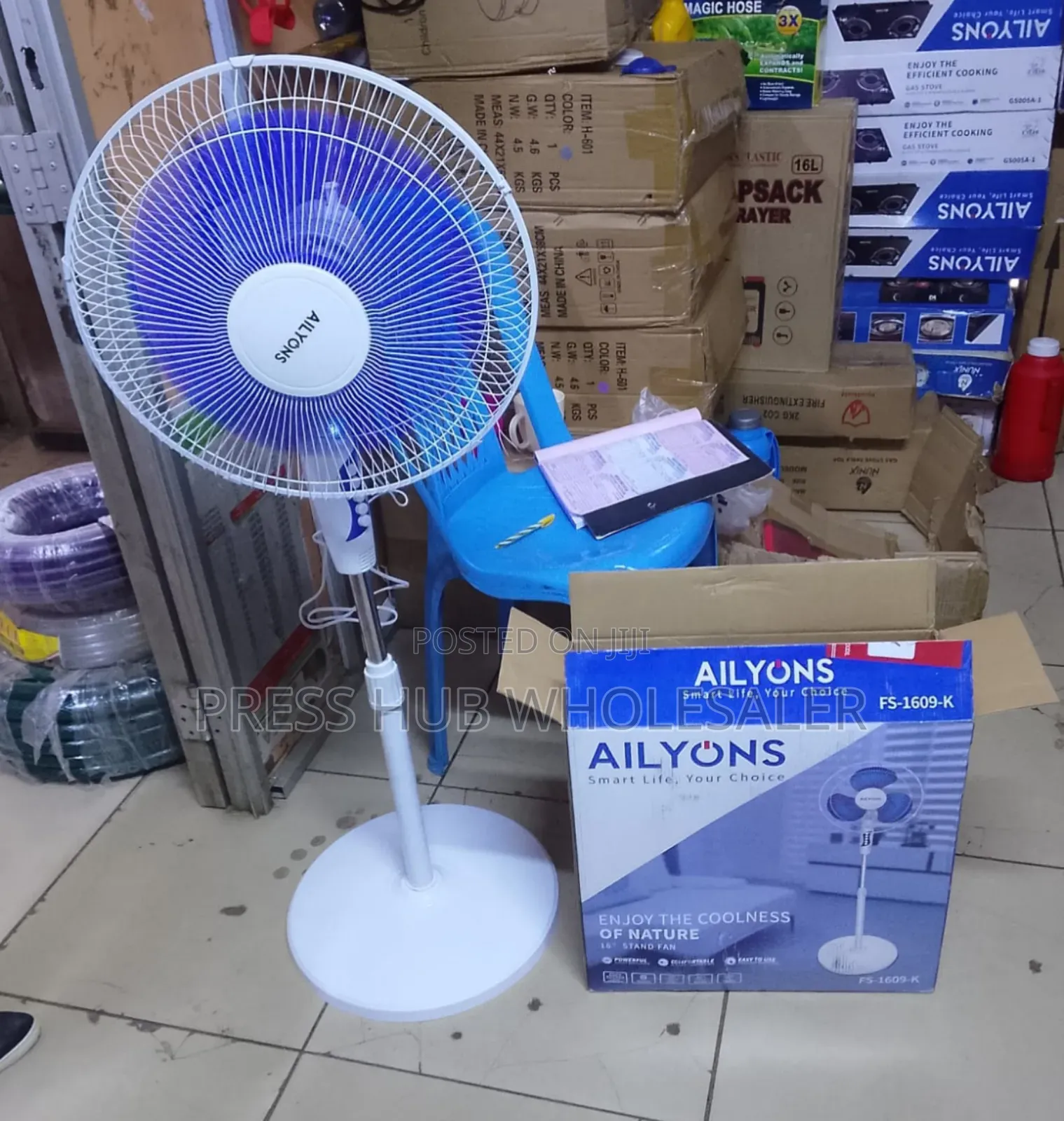 Ailyons 16-Inch Standing Fan (Model FS-1609-K)