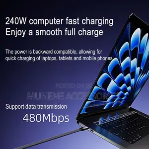 240W USB C to USB C Cable With Stand Invisible Holder Charger Cable