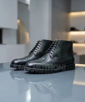 Official Lug Sole Wingtip Ankle Boots Size 39-45