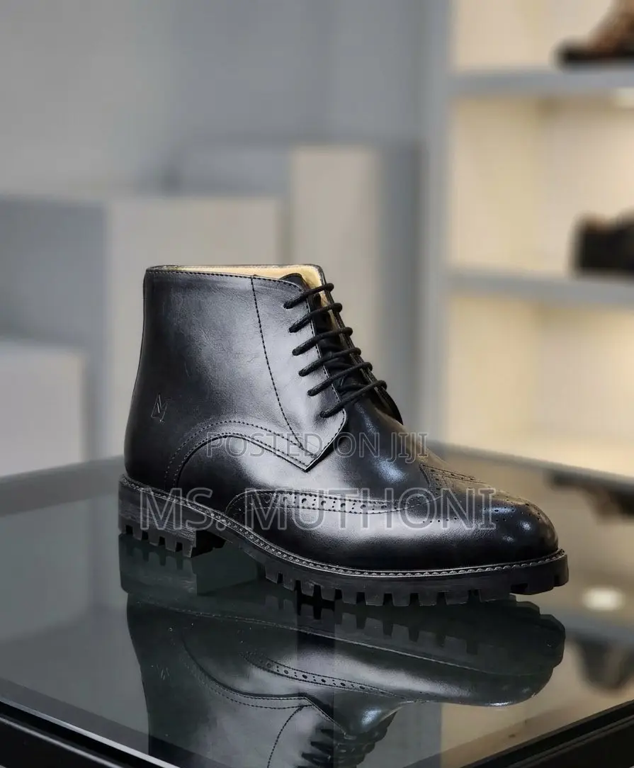 Official Lug Sole Wingtip Ankle Boots Size 39-45