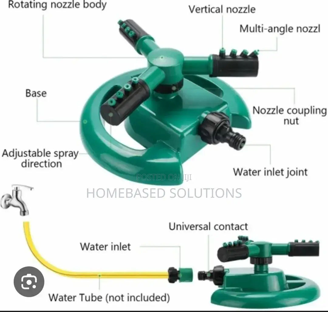 3 Arm Garden Sprinkler With 2 Spray Angle Options