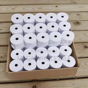 50 Pieces Full Box 80mm by 80mm by 13mm Reliable Thermal Paper Rolls