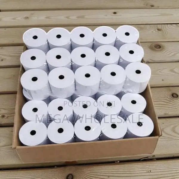 50 Pieces Full Box 80mm by 80mm by 13mm Reliable Thermal Paper Rolls
