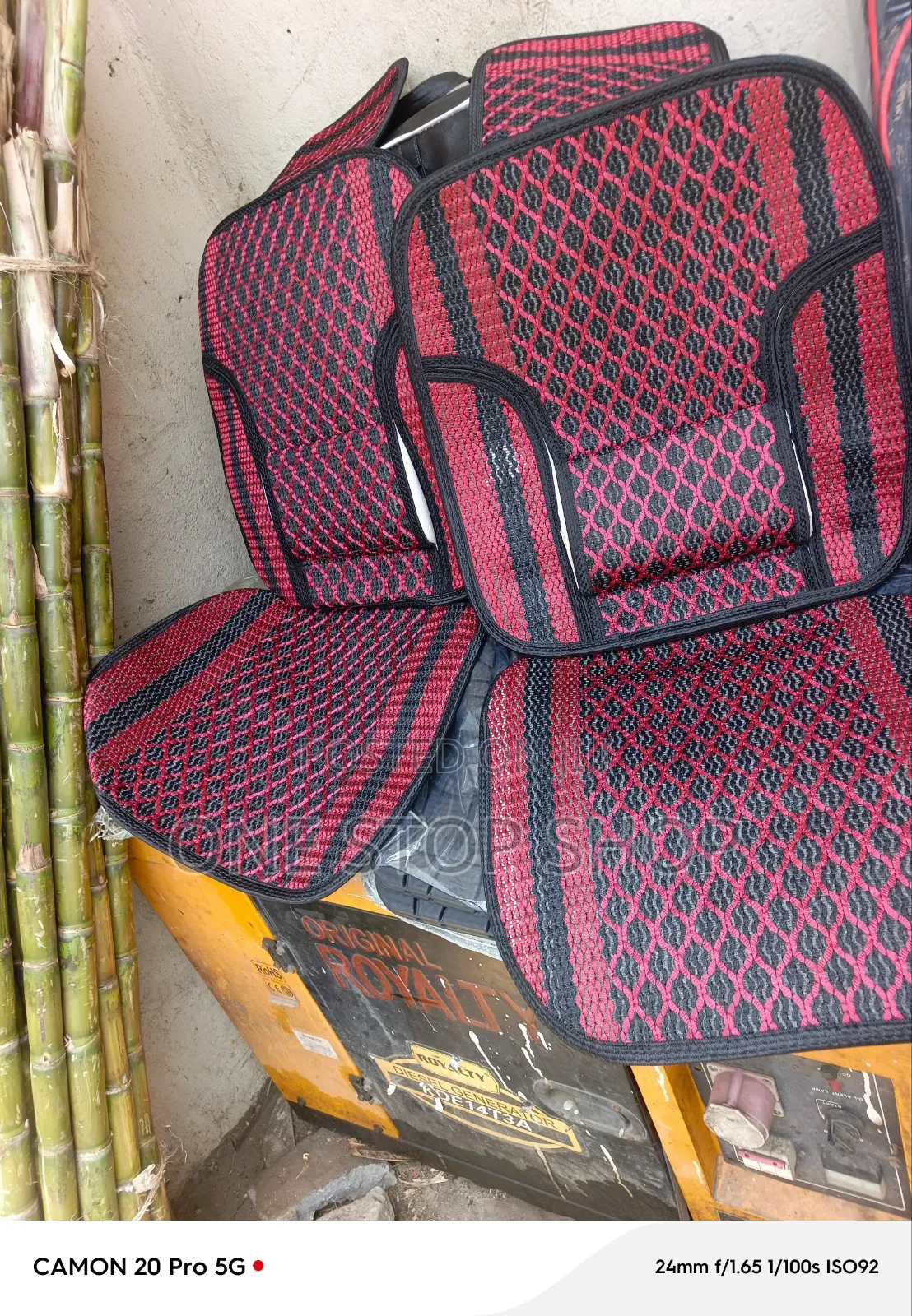 2pc Set Knitted Pattern Crotchet Seat Covers