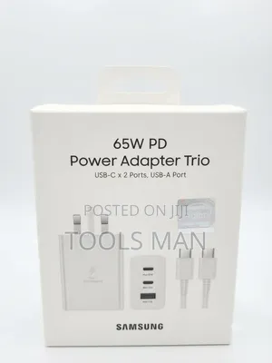 Samsung 65W PD Power Adapter Trio USB-C Charger.