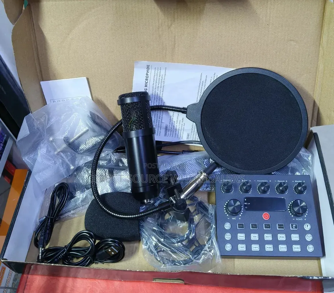 V8SK Condenser Microphone + Sound Card
