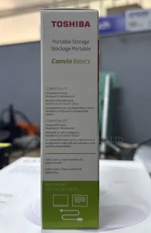 Toshiba Canvio Basics 1TB Portable External Hard Drive