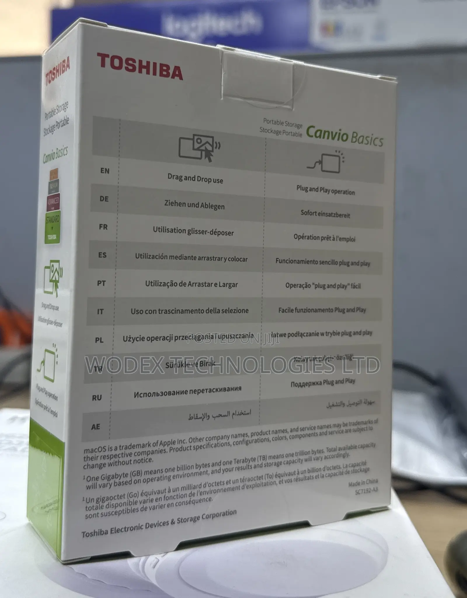 Toshiba Canvio Basics 1TB Portable External Hard Drive