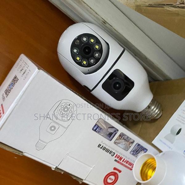 V380 Pro Dual Lens Smart PTZ Bulb CCTV WiFi Camera for Business