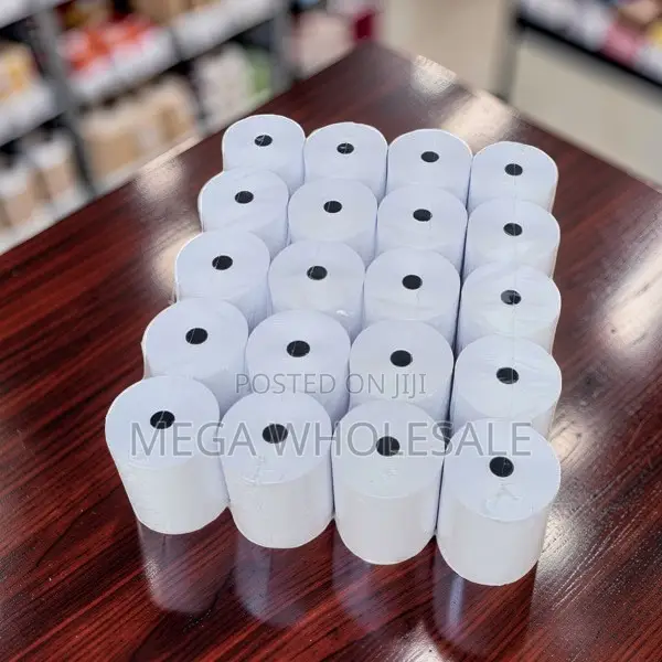 Smooth 20 Pieces of 80mm by 80mm by 13mm Thermal Paper Rolls