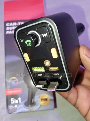 Car Super Charger (120 Watts)/Modulator With Type C& iPhone Cables
