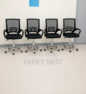 Ergonomic Swivel Chair With Chrome Base