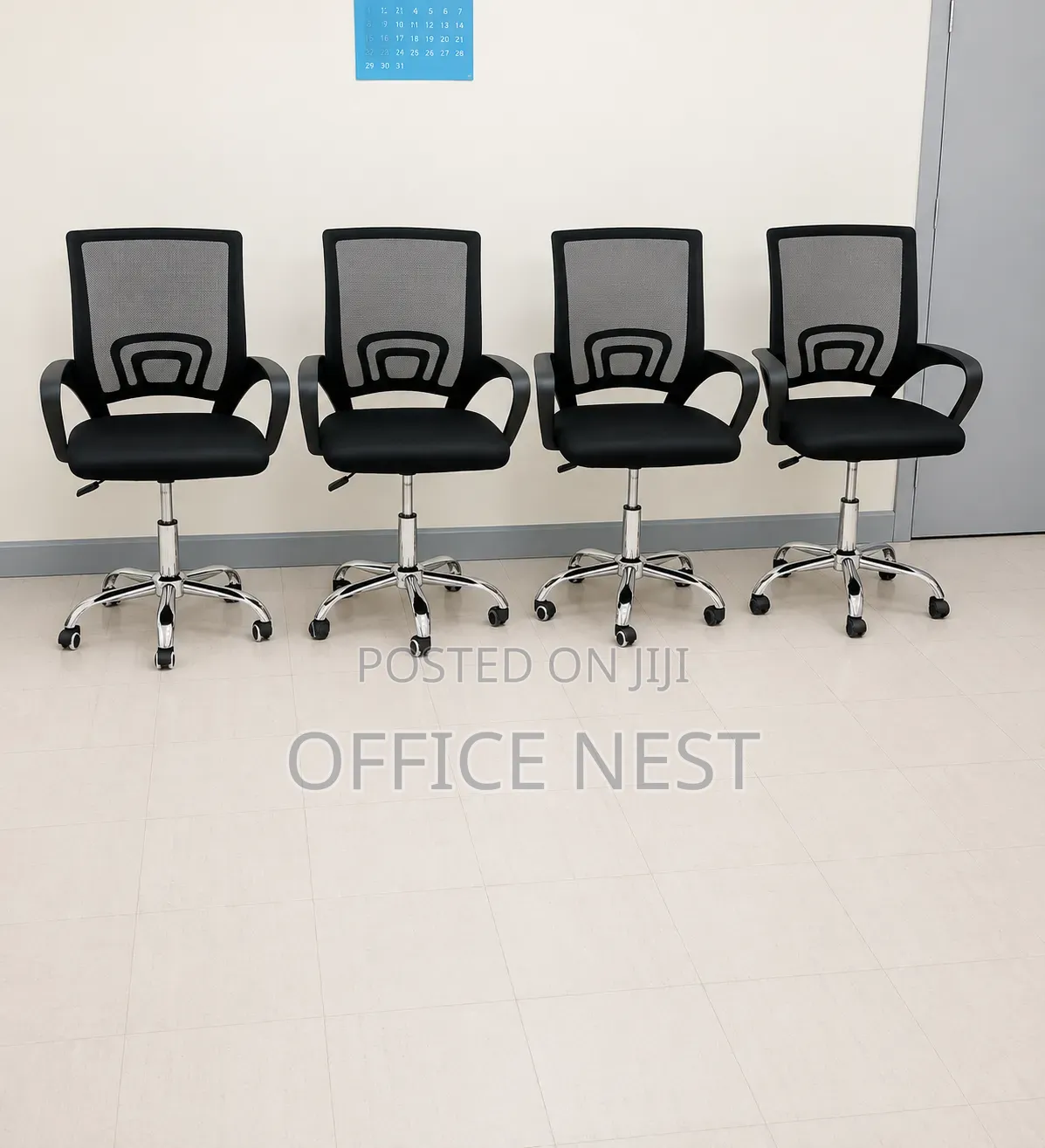 Ergonomic Swivel Chair With Chrome Base