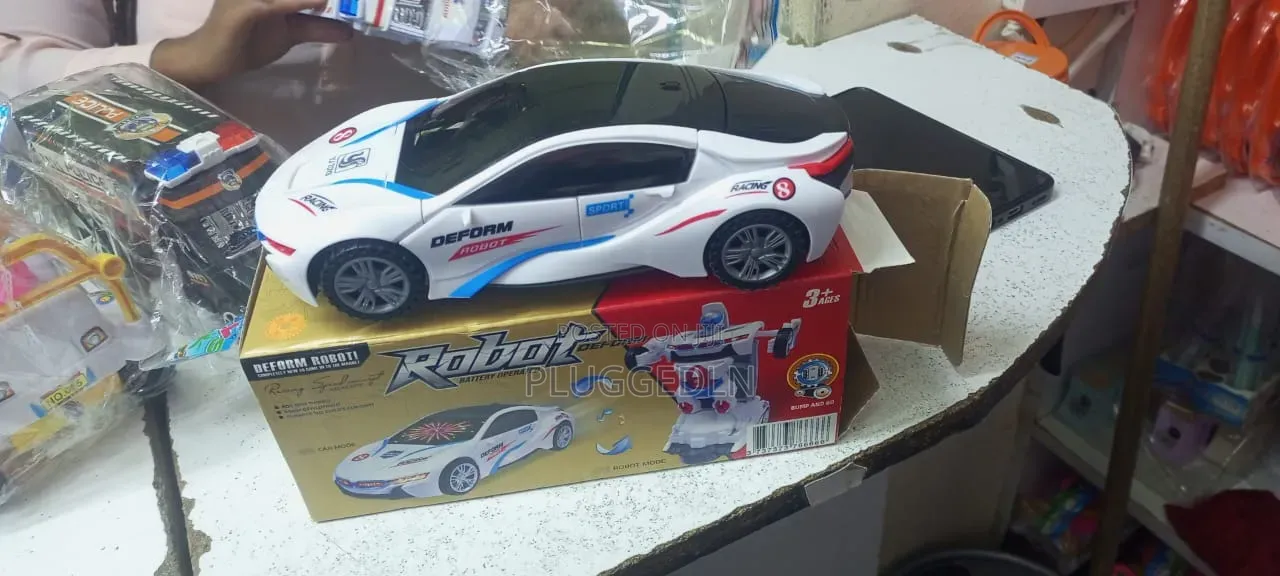 Deform Robot" Battery-Operated Transforming Car Toy