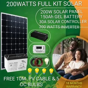 200W Solar - 150Ah Gel Battery - 300w Inverter - 30A Controller Kit