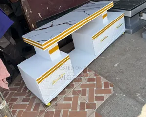 Marble Executive TV Stand White